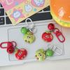 Smiling Bitten Apples Keyring With Delicate Bell Noise Vibrant Resin Key Holder For Backpacks Phone Charm