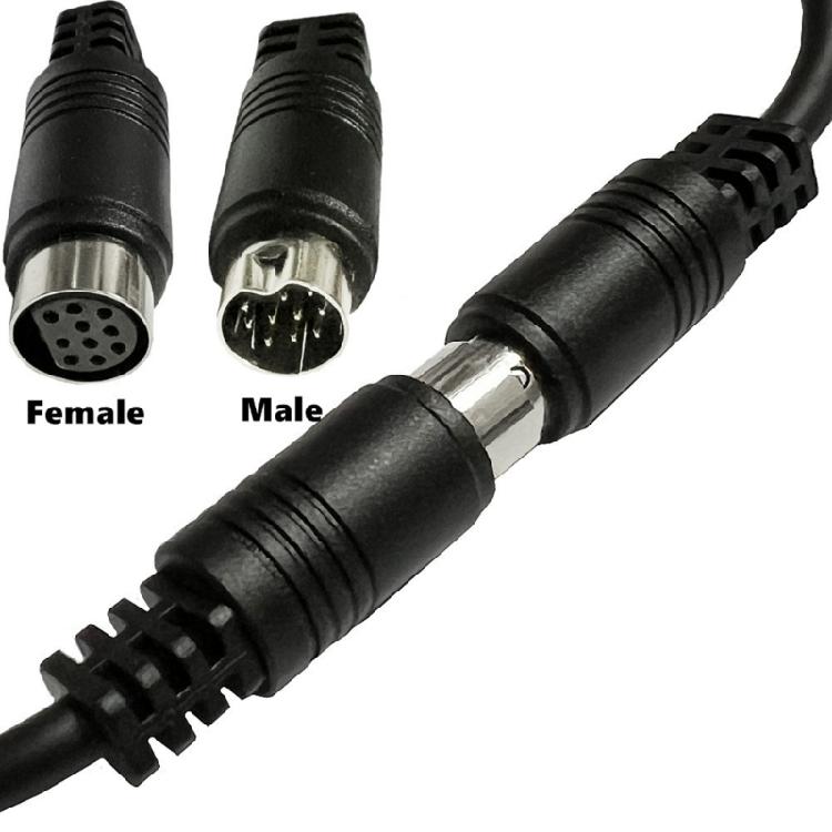 S-Video Cable for TV VCR DVD Camcorders Video Cards Mini Din 10Pin Male To Male
