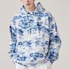 Li-Ning Full Print Loose Pullover Hoodie 'Blue' Men's AWDQ253-1