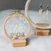 5pcs/pack Beech Wooden Embroidery Hoop Base Mobile Phone Stand Holder Portable Double Slot Bracket Embroidered Ornaments