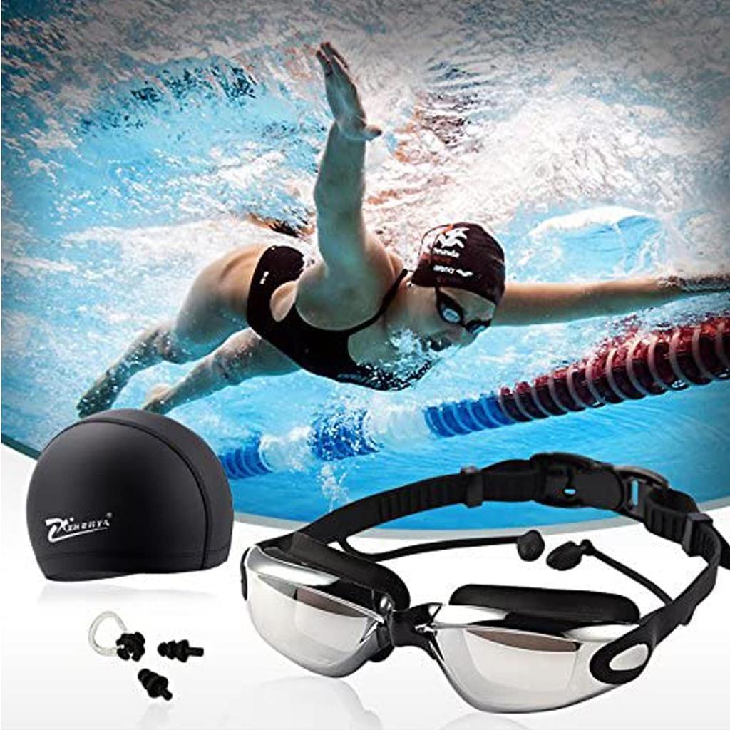 Mokiro Swimming UV Nose Swim and Perfect for and Competitive 3D Ergonomic New Diving Glasses Comfortable for and Goggles, Protection, Anti-Fog, Bell,