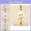 Fluffy Penguin Keychain Plush Rabbit Bear Short Plush Soft Stuffed Animal