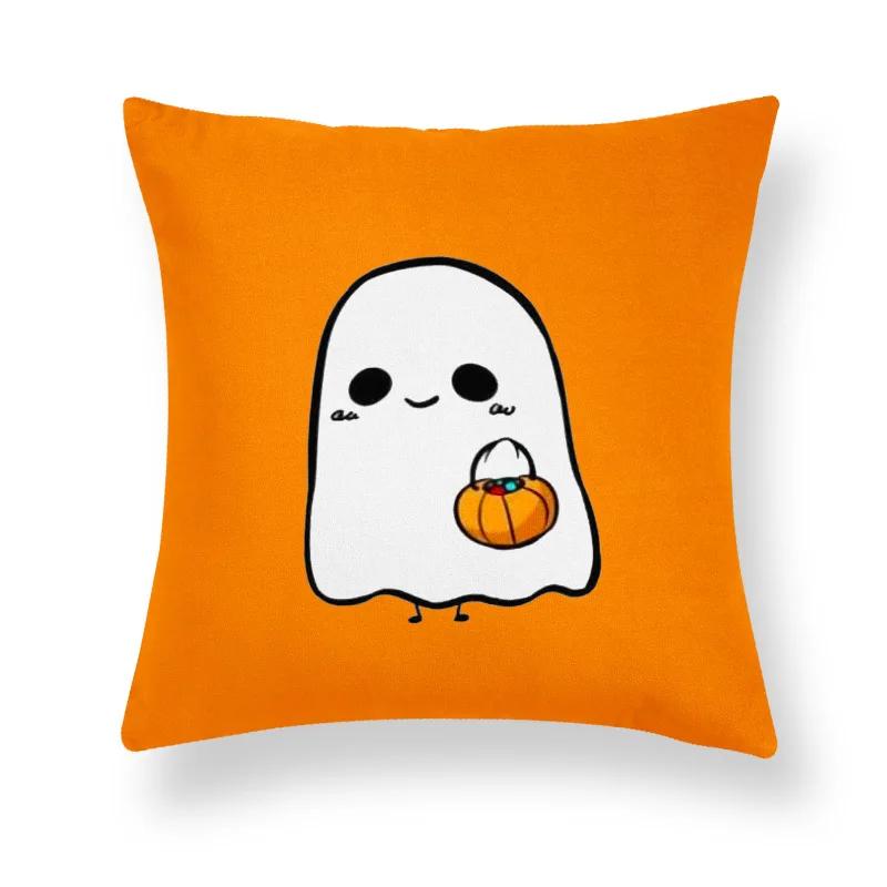 Eaby Cartoon Pillow Halloween Ghost Festival Pillow Cover Sofa Pillow Cushion Home Decoration