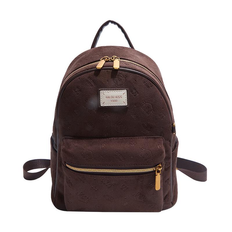 2025 American Retro Brown Large-Capacity Versatile Handbag Backpack