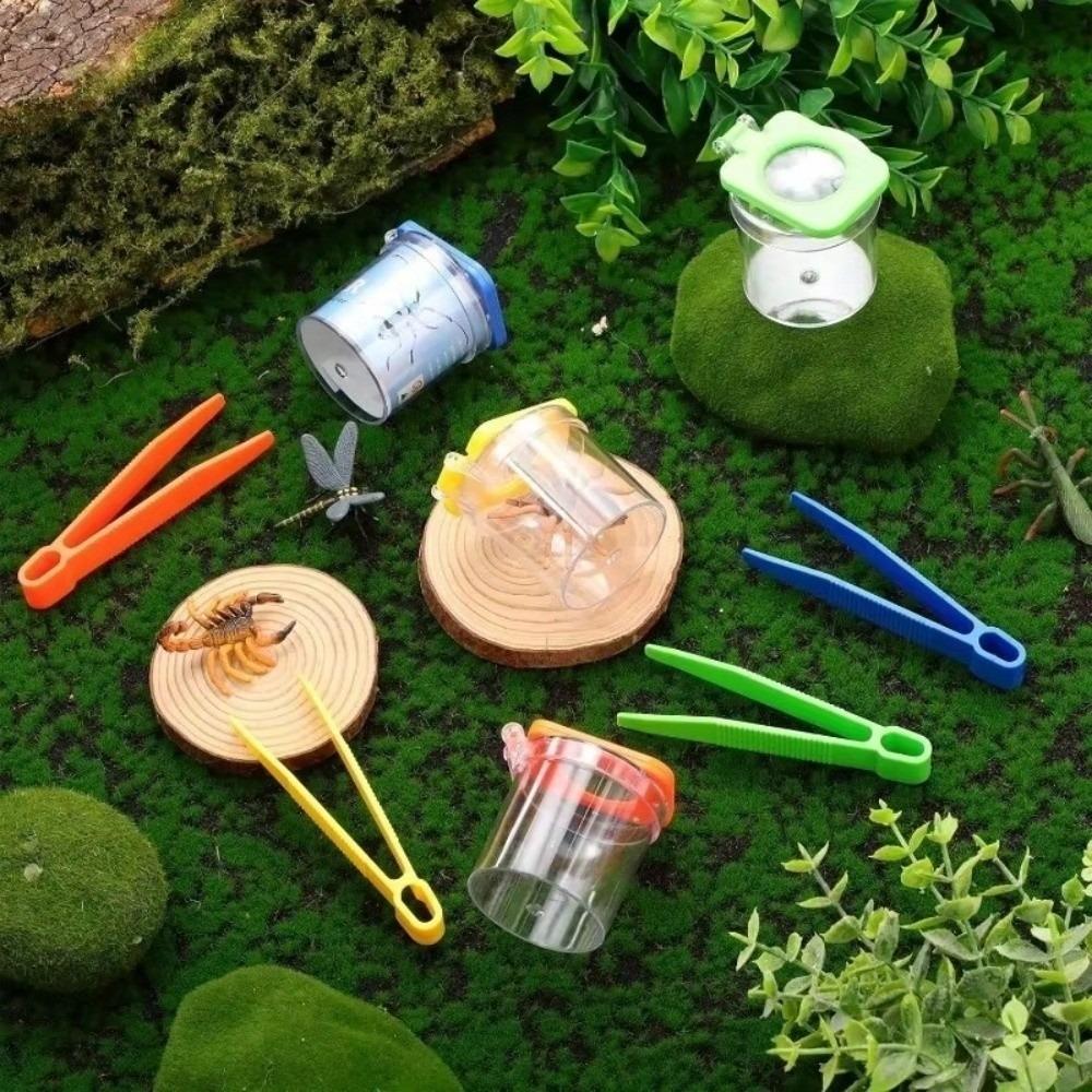 8pcs Children Insect Observation Kit Clear Insect Collection Box Science and Nature Exploration Set