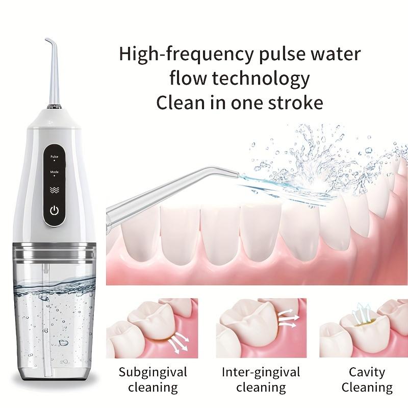 1 X Electric Rinse, Cleans Teeth and Mouth Dead Space, with 4 Nozzles, USB Charging Mode, Portable Electric Toothbrush