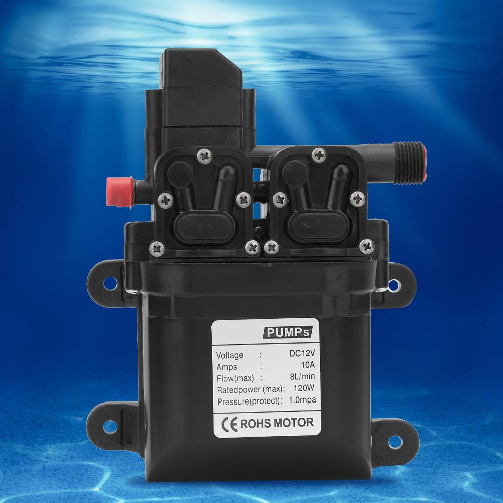 DC 12V 120W High Pressure Self Priming Diaphragm Water Pump with Automatic Pressure Switch