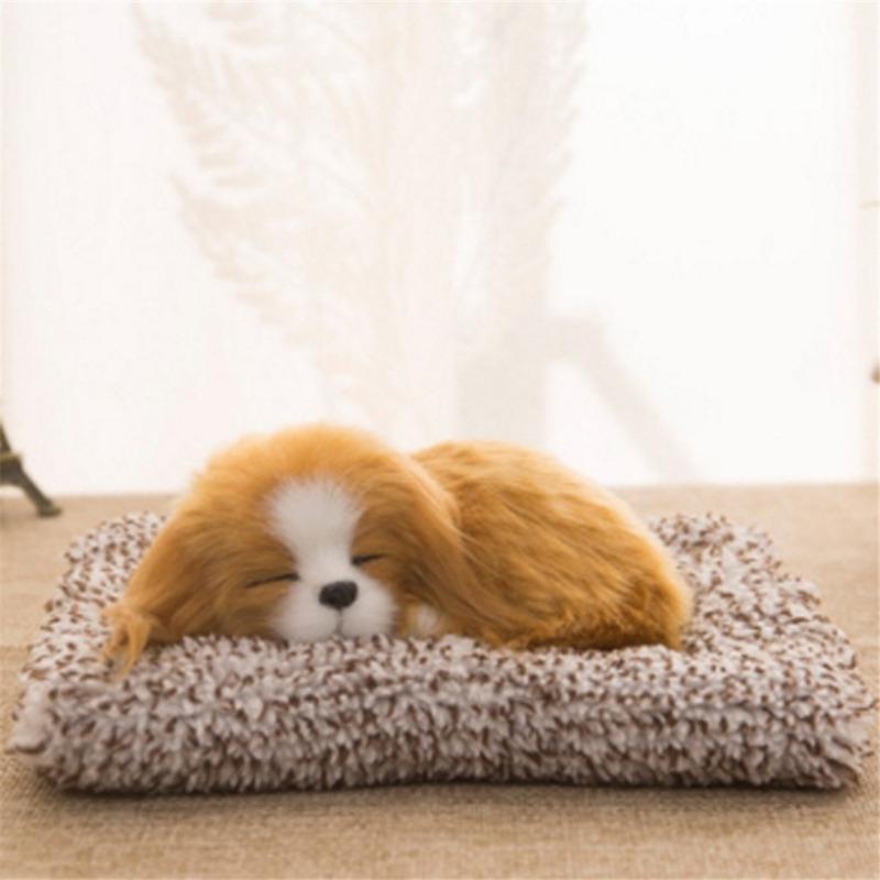 Stofftiere Schöne Simulation Tier Labrador/Husky Puppe Plüsch Schlaffende Hunde Spielzeug für Auto Dekorationen Geburtstagsgeschenk