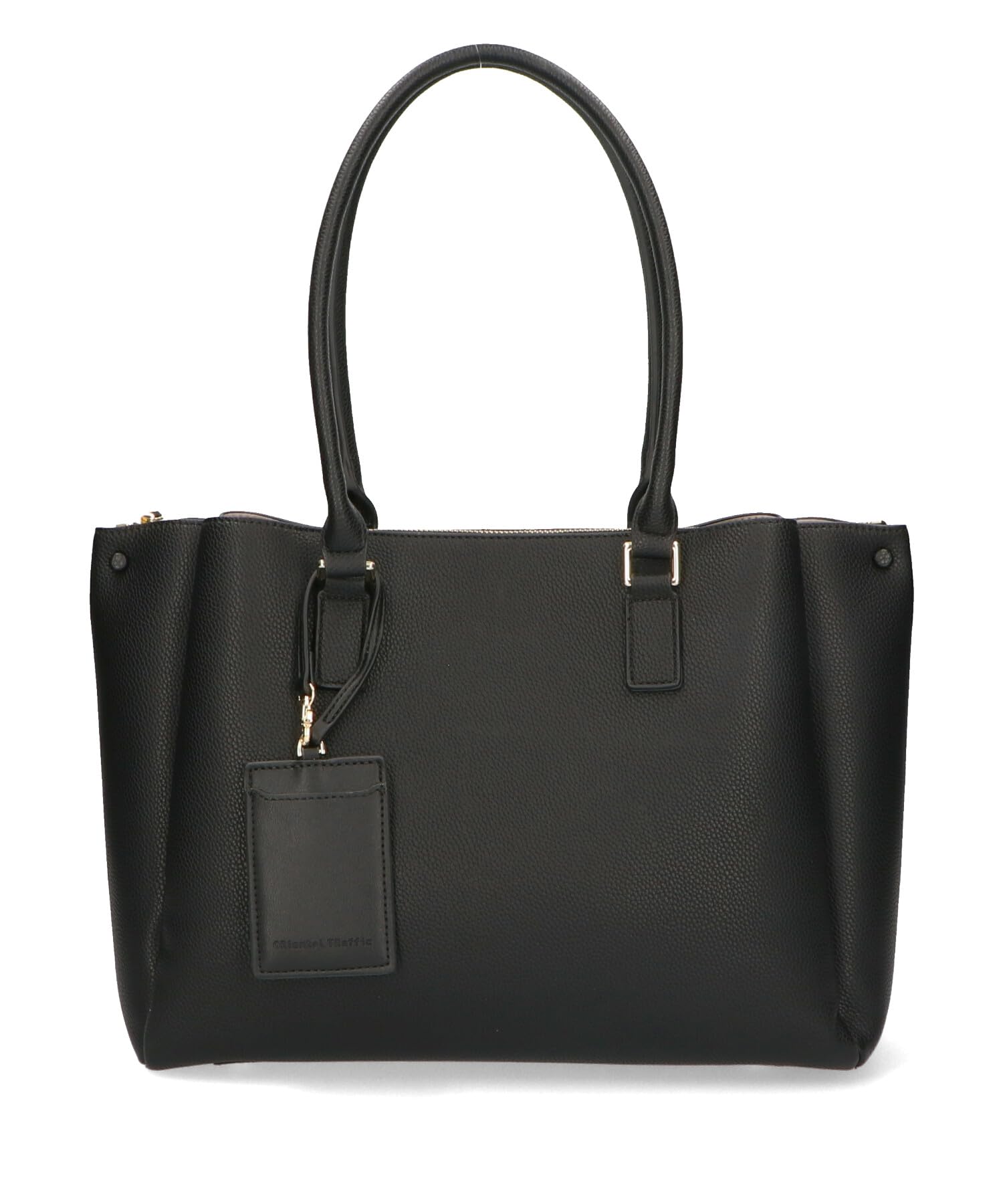 

Tote bag for A4 storage for with inner with pass BLACK [Oriental Traffic] women, capacity, commuting, office, work, gusset, pocket, case, BA-220 чорний