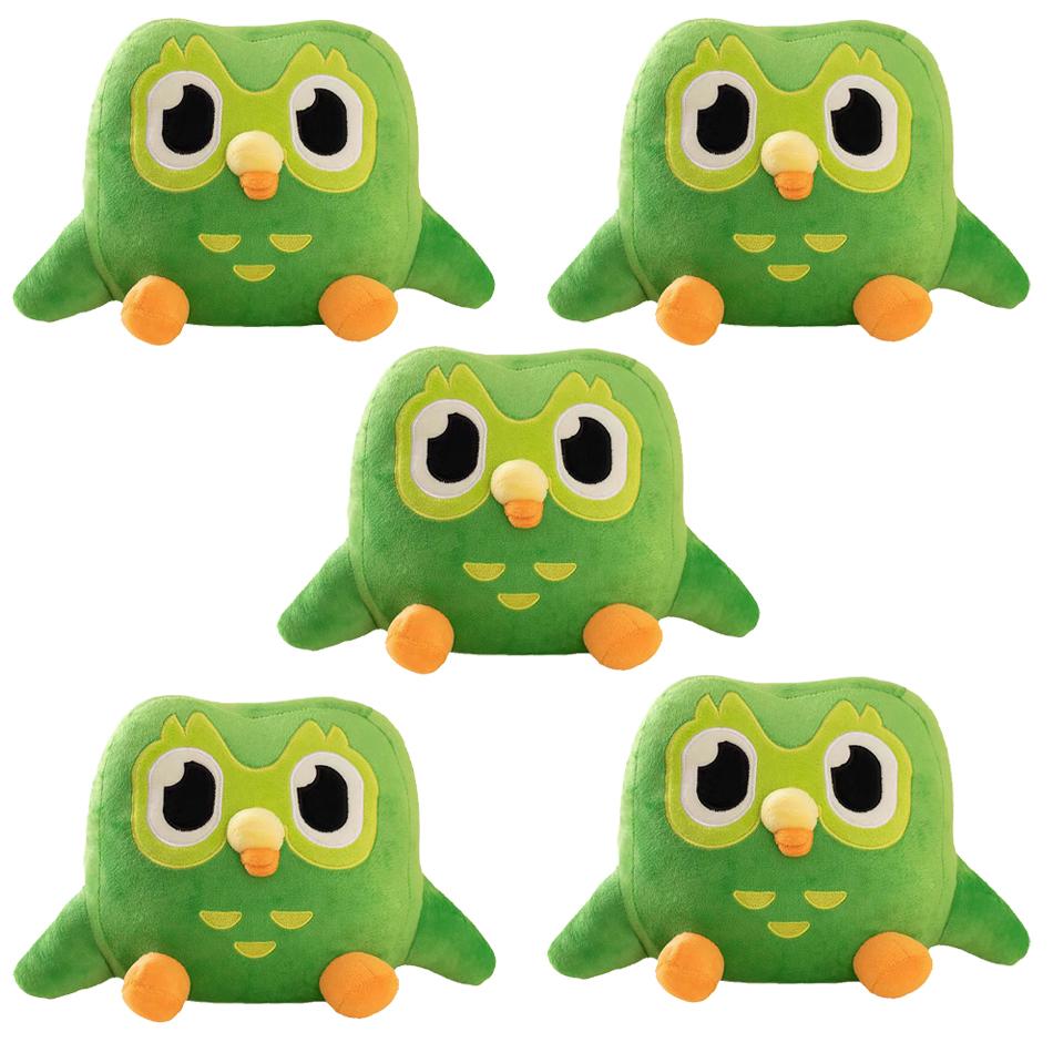 Cute Duolingo Green Owl Plush Toy Plushie of Duo The Owl Cartoon Anime Owl Doll Soft Stuffed Animal Toy Children Birthday Gift
