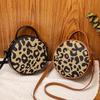 Retro Leopard Print Small Round Bag Womn Bag Women's Trend Shoulder Bag