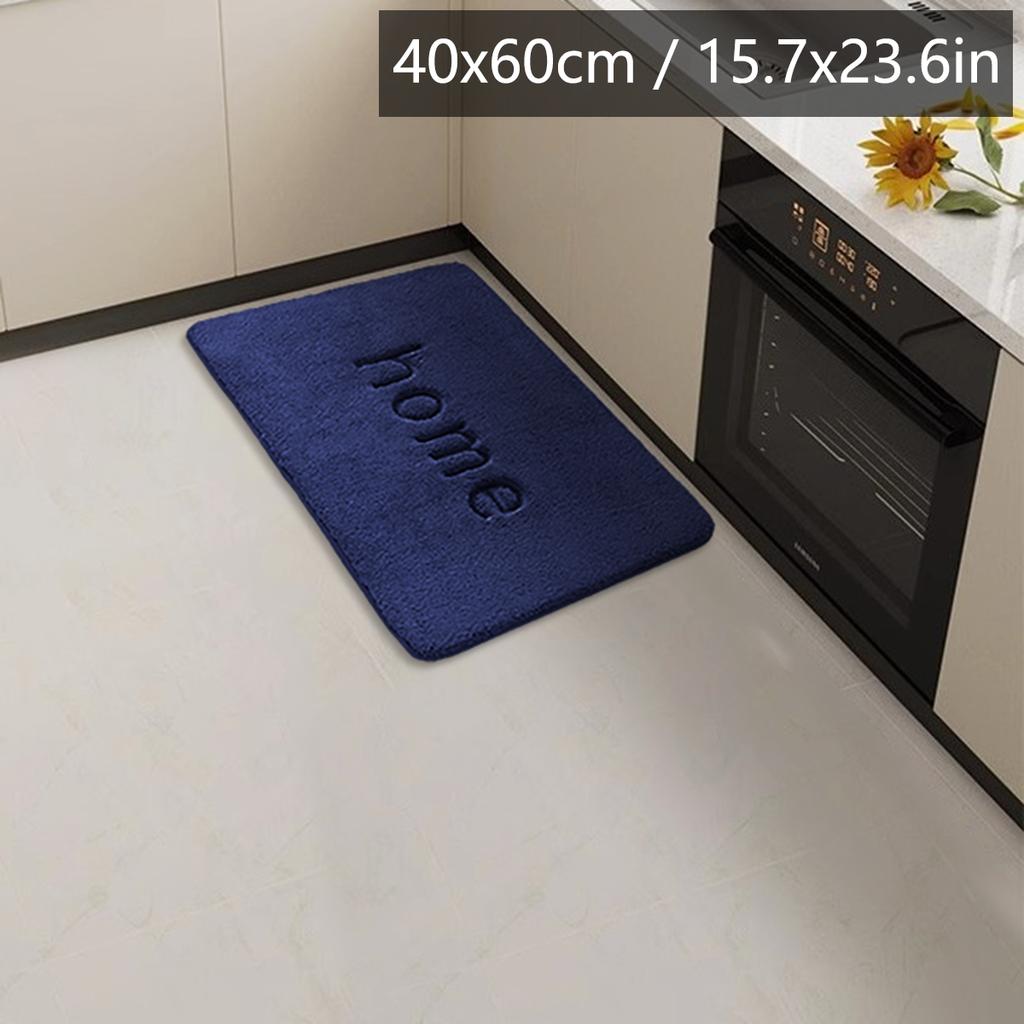 Long Flannel Kitchen Floor Mats Water and Oil Absorption Soft Mats Household Non-slip Mats Bathroom Mats Door Mats