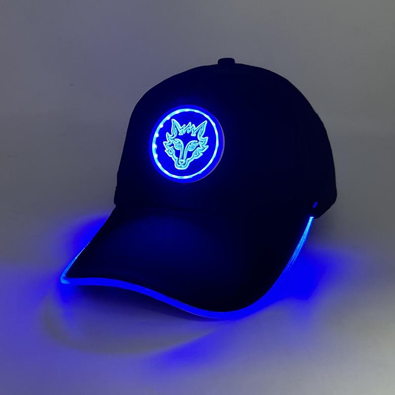 LED Leuchtender Totenkopf Baseballkappe Blinkende Leuchtende Halloween Partykappe Niedliche Logo-Kappe für Damen Herren Hip-hop Club Auftrittsbedarf