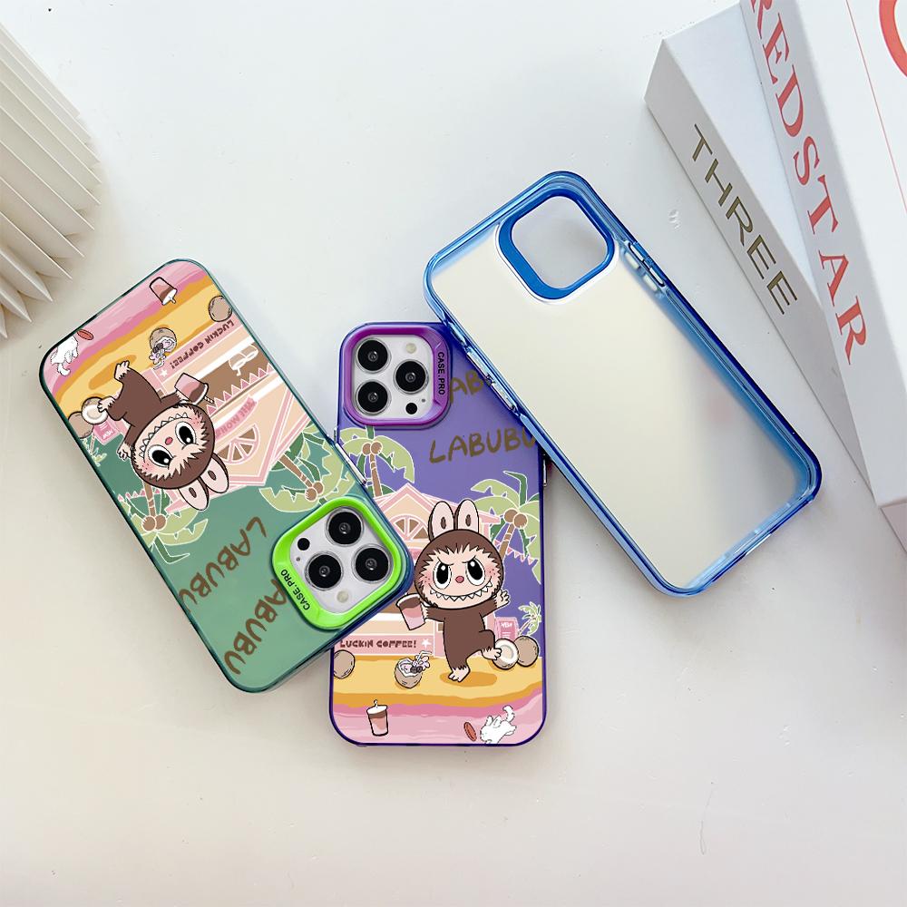 Painted Pattern Colorful Sliver Double Sided Hard Shell Shockproof Anti-fall Phone Casing for Vivo