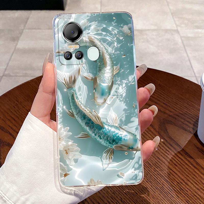 For ITEL S18 S663L Case ITEL Vision 5 S663LC Cover Clear Luxury Funny Cute Love Rabbit Cat Cartoon Painted Silicone Phone Case