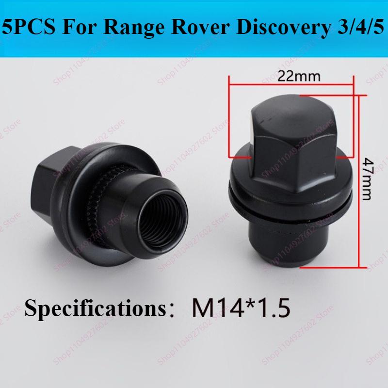 5 Stück Passend für Range Rover Discovery 3/4/5 Schwarze Radnabenmutter Schmiedeeisenlegierung Verstärkte Version LR056214 LR068126