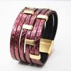 Bohemian Multi Layered PU Leather Bracelet Retro Magnetic Buckle Bangle