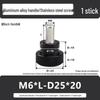 M6 Aluminum Alloy Knurled Hand Tightening Screw Bolt with Stainless Steel Handle