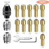 16Pcs/set Electric Grinding Copper Core Chuck 0.5-3 Lock Mother Chuck Combination, Three Jaw Chuck Motor Accessories