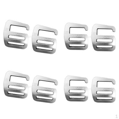 8pc Shaped Hook Webbing Buckle Strong Accessories 55x40x4mm