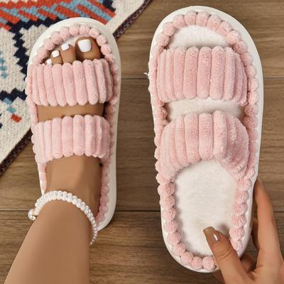 Fashion 2024 New Winter Fuzzy Women Slippers Indoor Soft House Fashion Brand Shoes for Women Soft Comfortable Slippers Slides Women