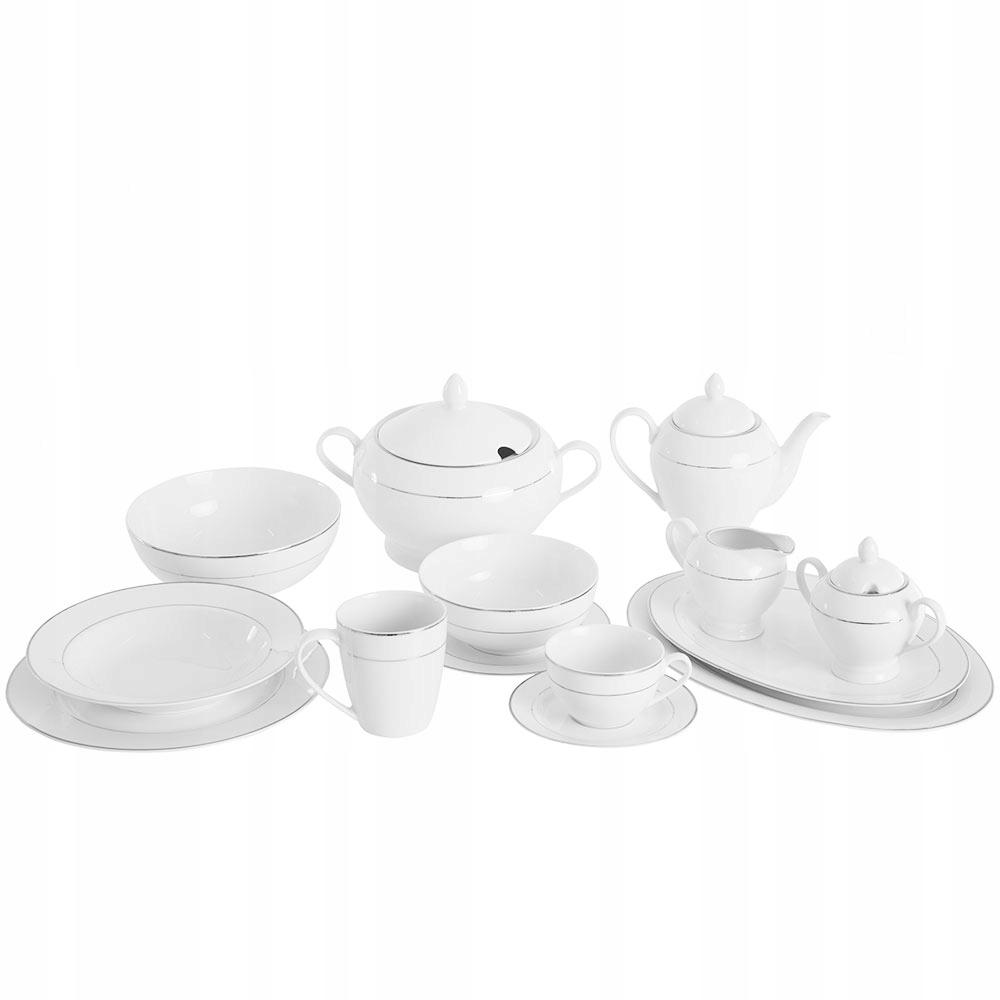Tazza in Porcellana Bianca Argento Aura Ambizione 330 ml