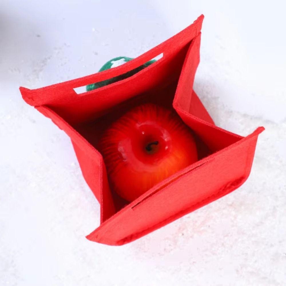 2PCS Thickened New Year Gift Bag Red Green Christmas Apple Bag Christmas Gift Bag Home Decoration