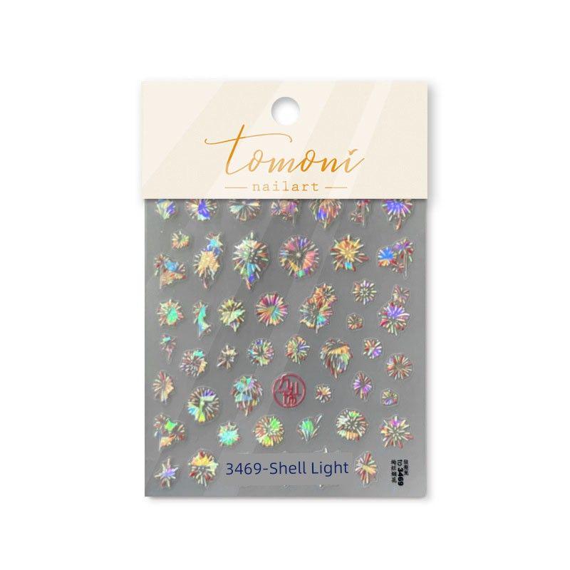 

Shell Tomoni Gilding Colorful Laser Nail Sticker Color gorgeous fireworks 3469((Shell light))