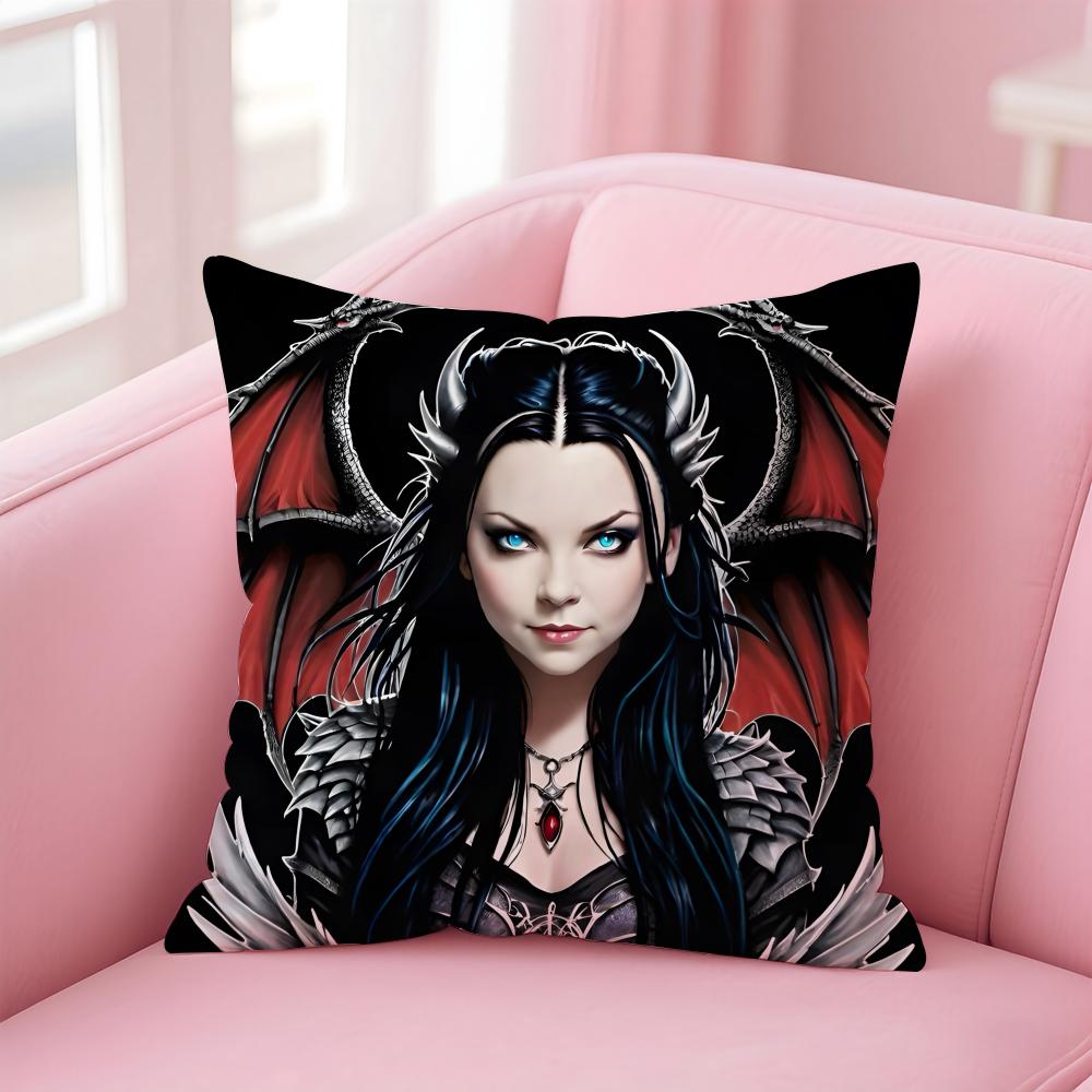 American Sexy Singer Evanescence AAmy Lee Cushion Cover Pillow Case Soft Skin Friendly Fabric Concealed Zipper