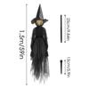 Outdoor Witch Halloween Decorations Lighted Witches Garden Decor with Sound Halloween Scary Props for Porch Garden Lawn Patio