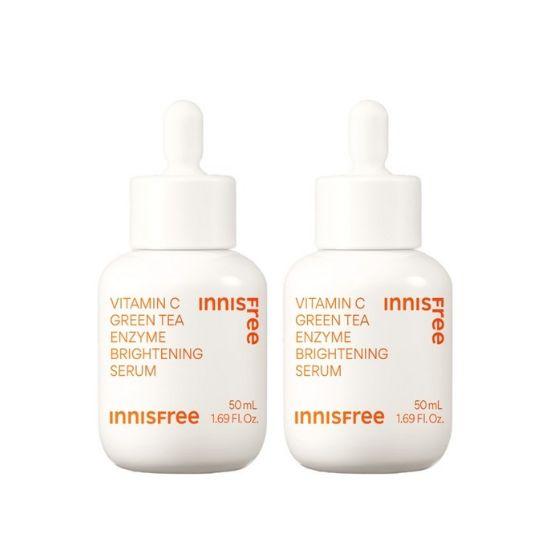 Innisfree Vita C Green Tea Enzyme Brightening Serum EX Spot Care & Hydrating 50ml × 2