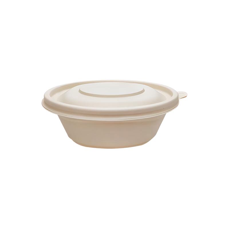 Disposable Degradable Corn Starch Round Food Container with Lid