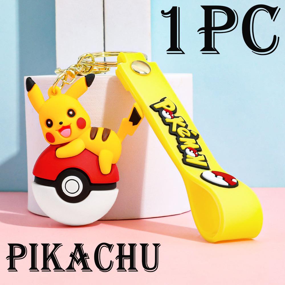 

Pokémon Poké Ball Keychain Set, Pikachu Eevee Charmander figure Keychain, Anime Collectible Key Ring for Bag Backpack Gift