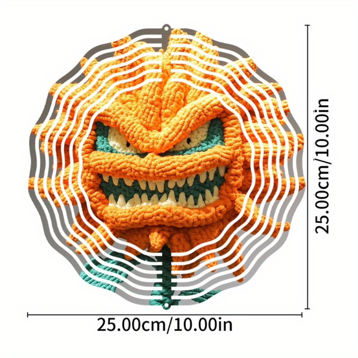 

10-дюймовый рустикальный ветряной спиннер - Плетеный цветочный дизайн Оранжевый шип , Идеальный декор для Дня благодарения и Рождества, Идеальный подарок для мамы, жены, девушки 01A
