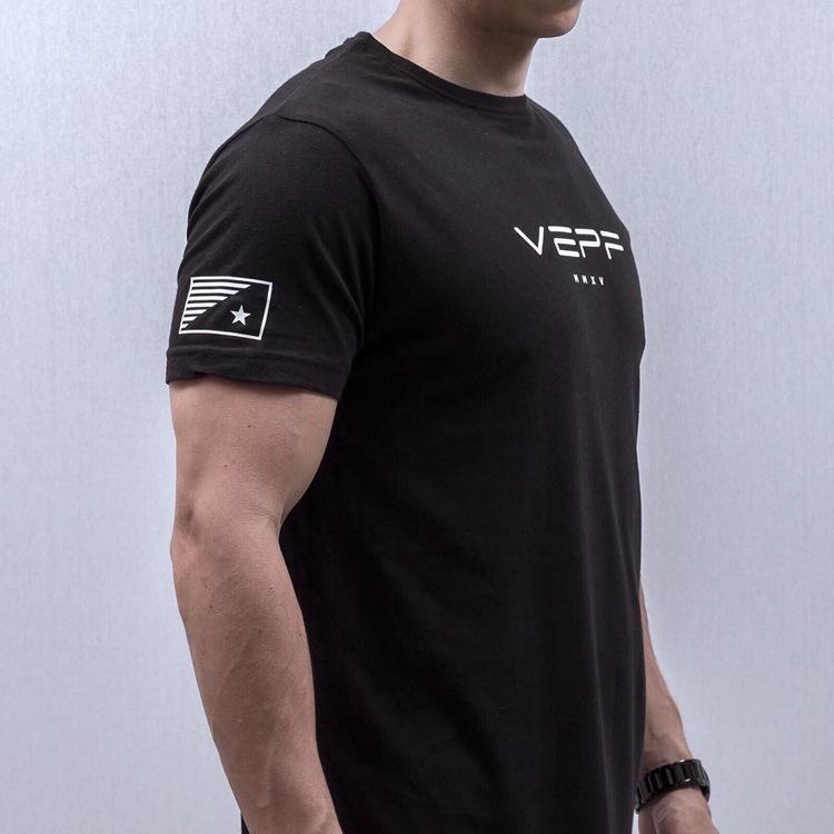 

Мужская приталенная хлопковая футболка с круглым вырезом - Дышащая, Повседневный весенний стиль XL