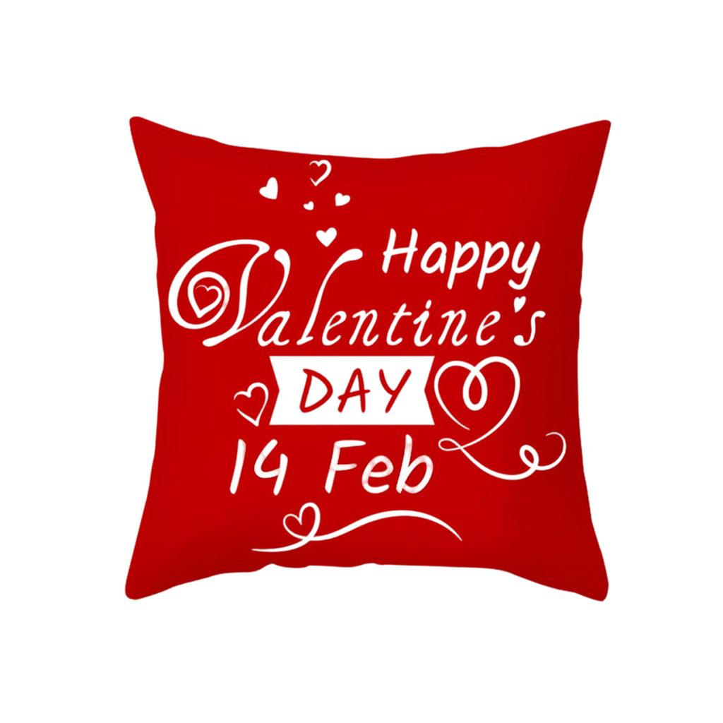 Valentine's Day Pillowcase, 17.71 X17.71 Inches, Winter Holiday Theme, Sofa Throw Pillow Cover