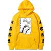 Japansk Anime Demon Slayer Agatsuma Zenitsu Trykk Hettegensere Pullovere For Menn Oversized Selv Streetwear Vinter Varme Sweatshirts
