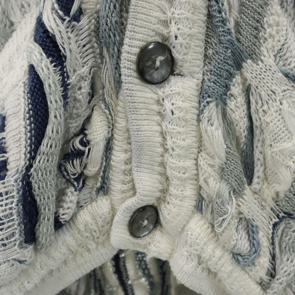 Coogi 90s Australian Made Old Overall Handle Long Sleeve Shawl Collar 3D Knit Cardigan Men's Used