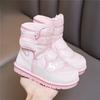 Children's Mid-cut Warm Cotton Shoes Winter Fashion Thickened Cotton Boots Girls Waterproof Printed Casual Shoes Anti-slip Snow Boots