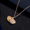 Sea for Shell Pendant Necklace Gold Silver Chain Necklace for Women Mermaid Neck