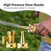 2pcs/set Brass Garden Hose Nozzle - Durable Metal Lawn & Car Sprinkler With Standard Us Thread Connector