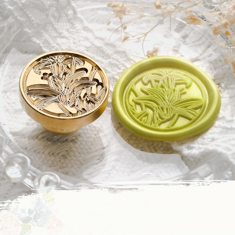 Plant Wax Seal Stamp Vintage Craft Seal Stamp Head Card Envelope Wedding Invitation Gift Wrap Scrapbooking Decorative
