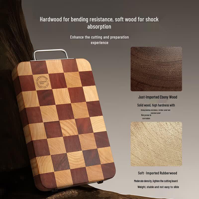 COOKER KING Wenge & Rubberwood Chessboard Cutting Board