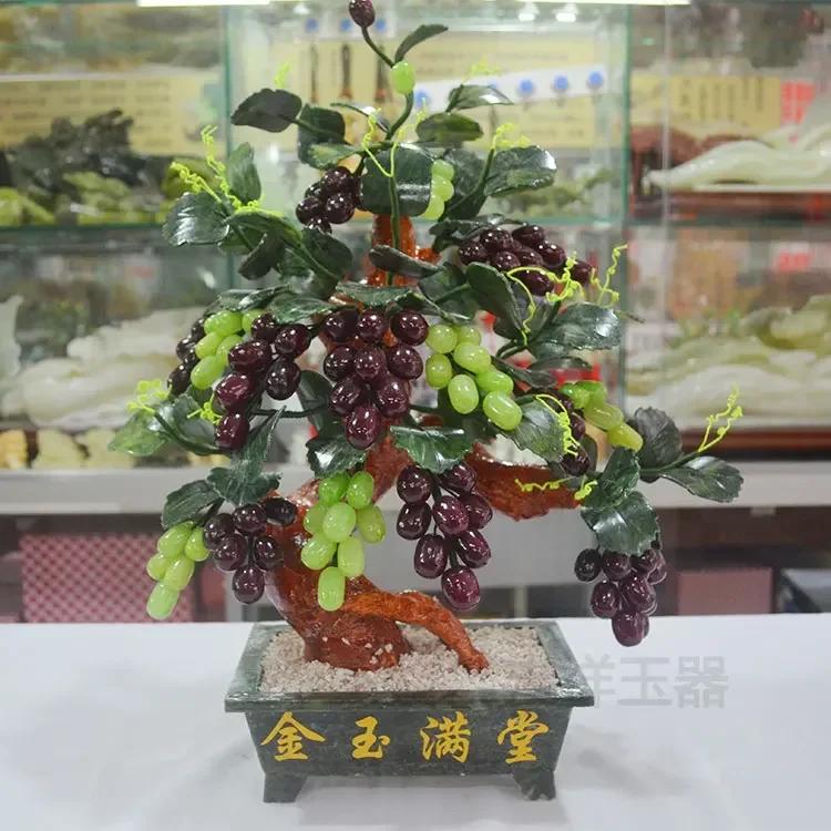 Stone ornament grape tree Zhaocai home accessories Arts and Crafts Living room TV cabinet Wine cabinet desktop Gift from friends