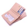 Women's Simple Letter Bifold Short Wallet Thin Solid Color Versatile Credit Card Holder Casual Fashionable Clutch