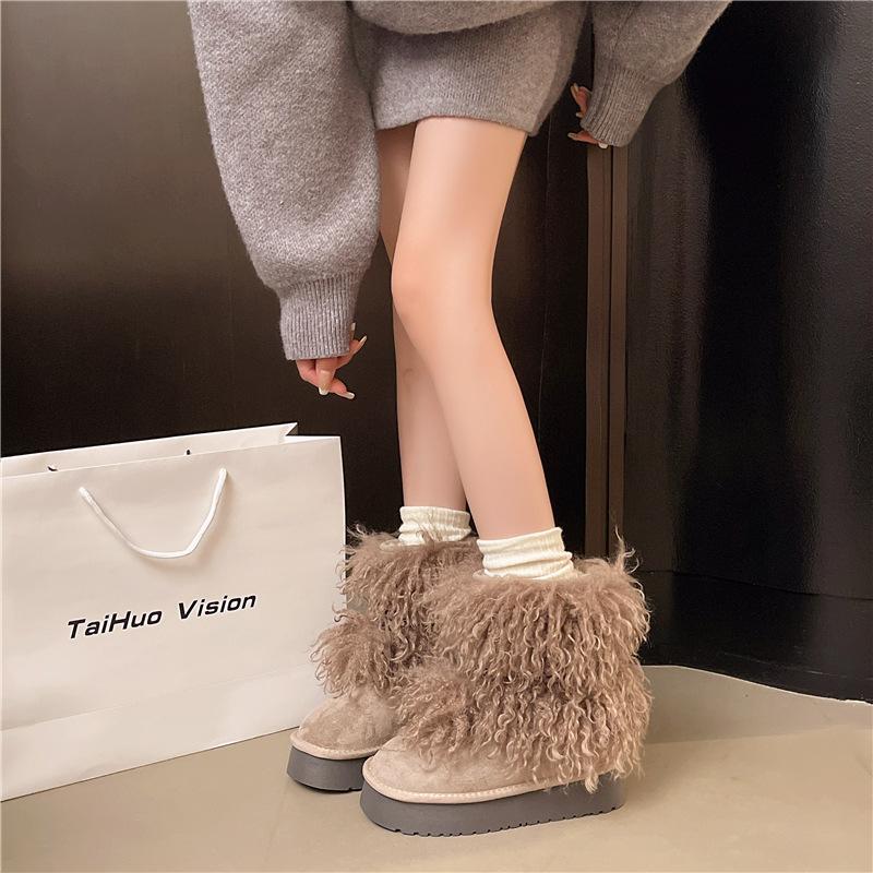 

Европейские и американские сапоги-луноходы Spice Girls Женские зимние 2025 Новые водонепроницаемые утолщенные луноходы Лыжные космические сапоги Северо-восточные хлопковые сапоги Женские 40