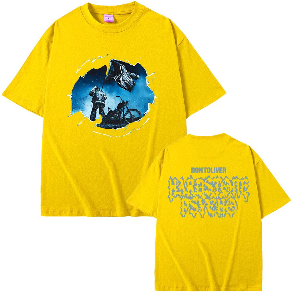New Hot Sale Rapper Don Toliver Hardstone Psycho Album Double Sided Print Tshirt Men Women's Hip Hop Fashion Oversized T-shirts