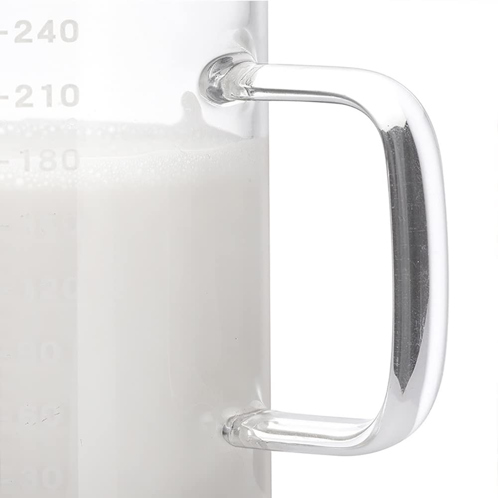 240ml Measuring Glass Espresso Measuring Cup Measuring Glass with Markings and Handle Shot Glass Measuring Cup Heat-Resistant Glass Thickened Glass
