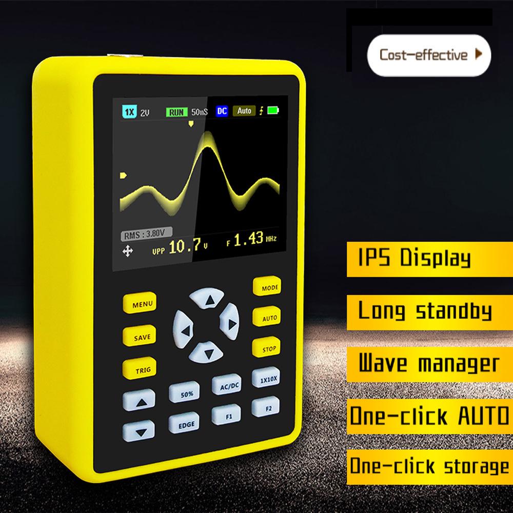 5012H 2.4" IPS Digital Oscilloscope, 100MHz Bandwidth, Waveform Storage.
