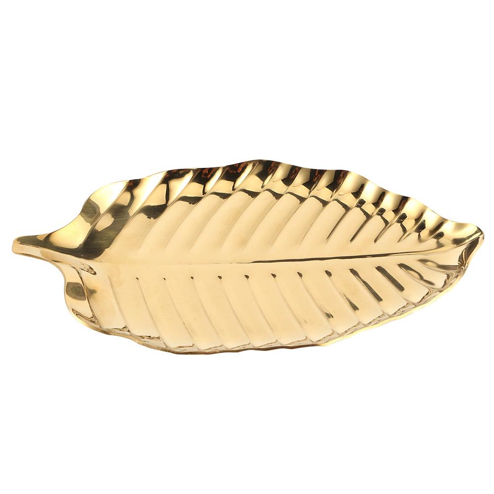 Nordic Style Leaf Shaped Necklace Jewelry Display Tray Storage Organizer Decorative Props